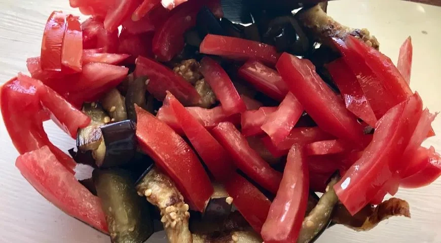 Салат Летний с баклажанами: шаг 4