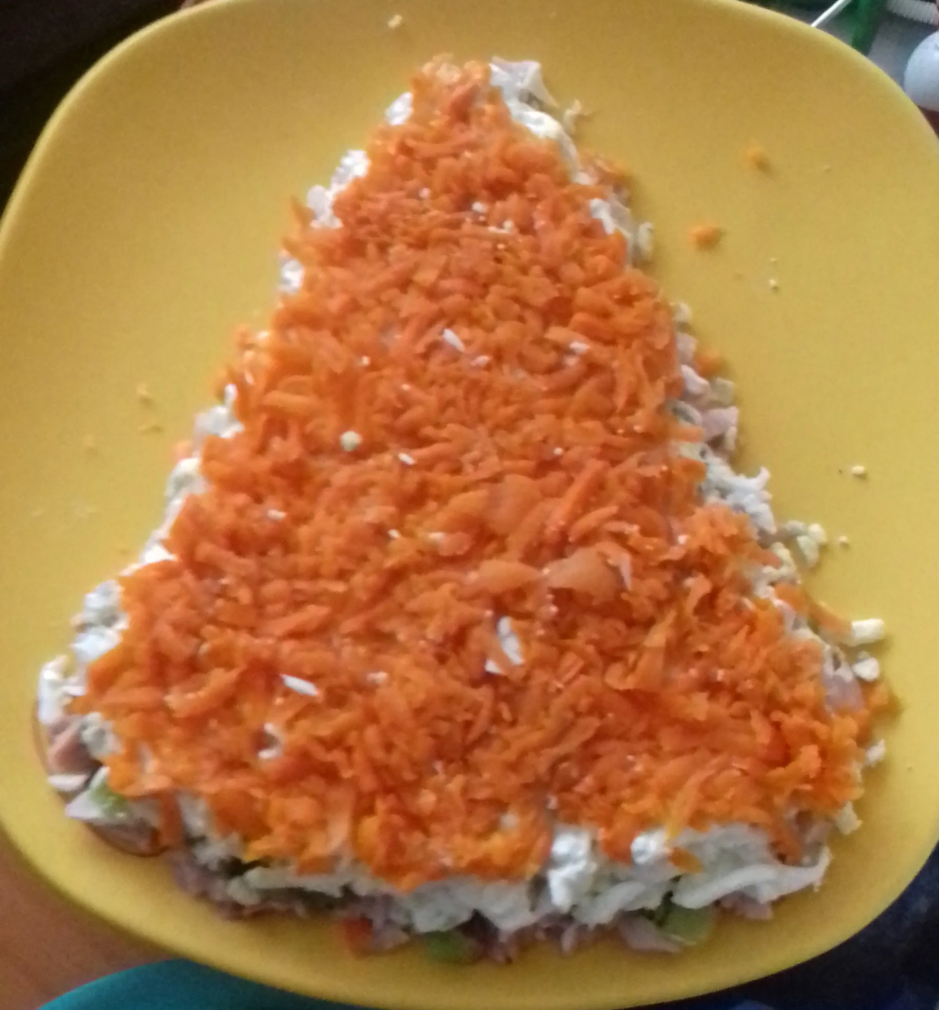 Салат «Малахитовая ёлочка»: шаг 4