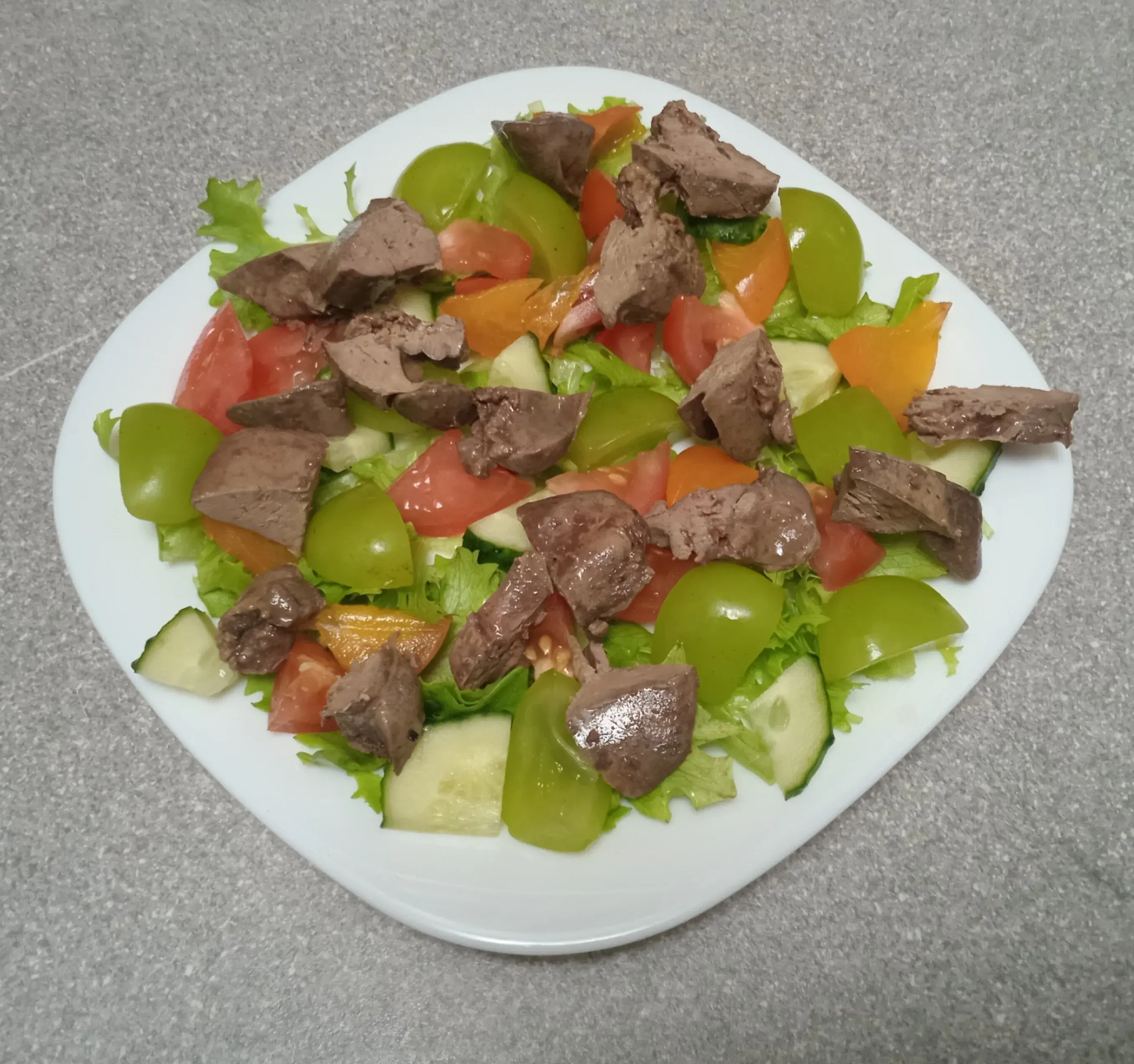 Салат с куриной печенью: шаг 4