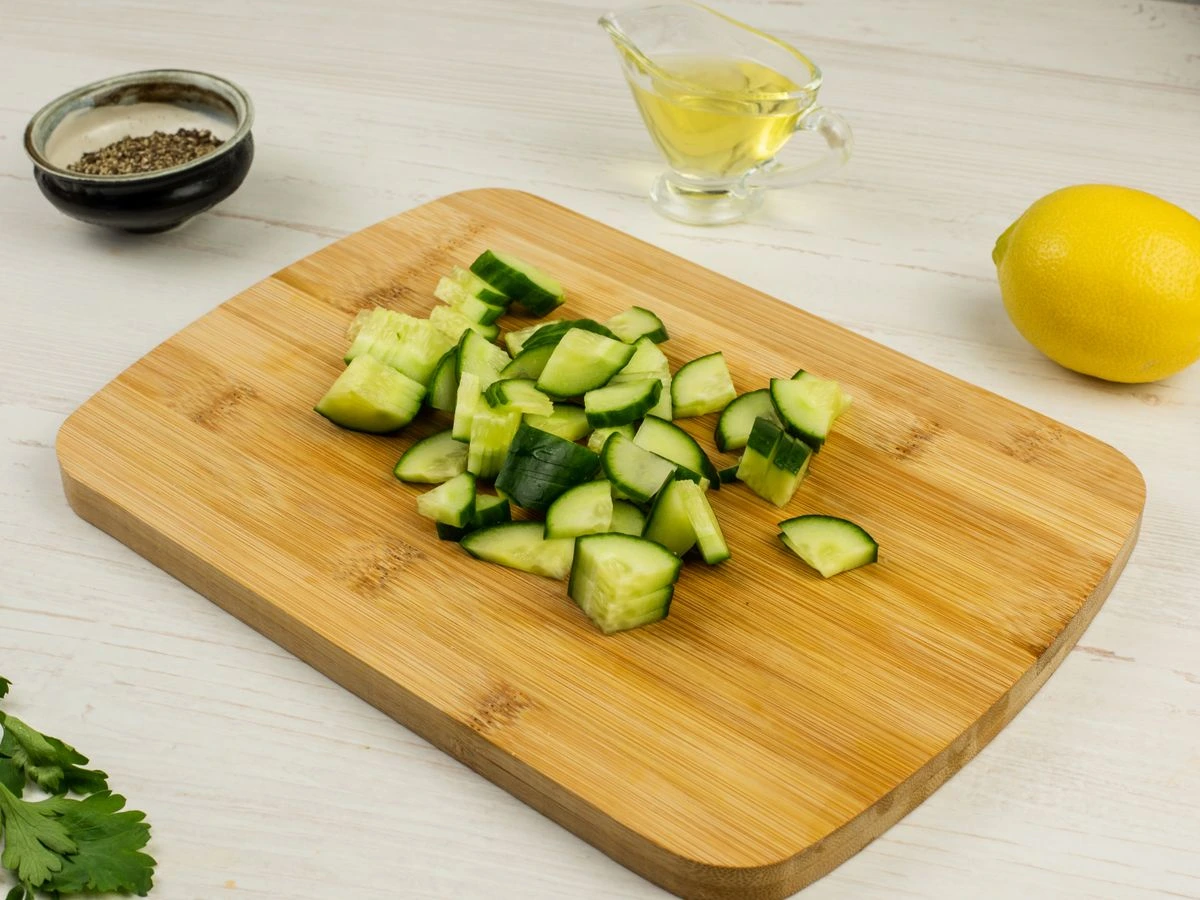 Шаг 4: Салат с ветчиной и творогом