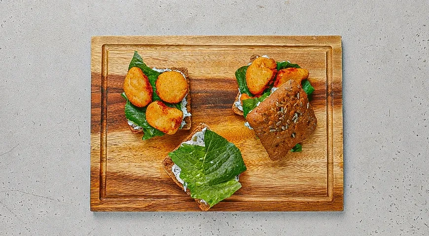 Сэндвич с наггетсами: шаг 4