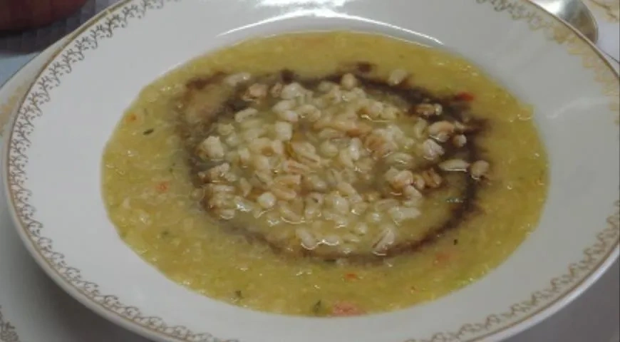 Суп-пюре из цуккини и жареной перловки: шаг 4