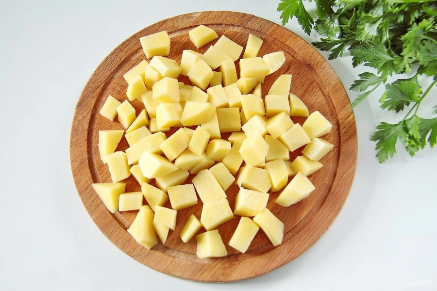 Шаг 4: Суп с курицей рисом и плавленым сыром