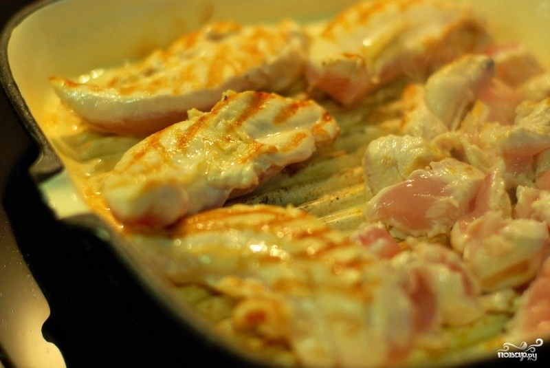 Шаг 4: Теплый салат с курицей