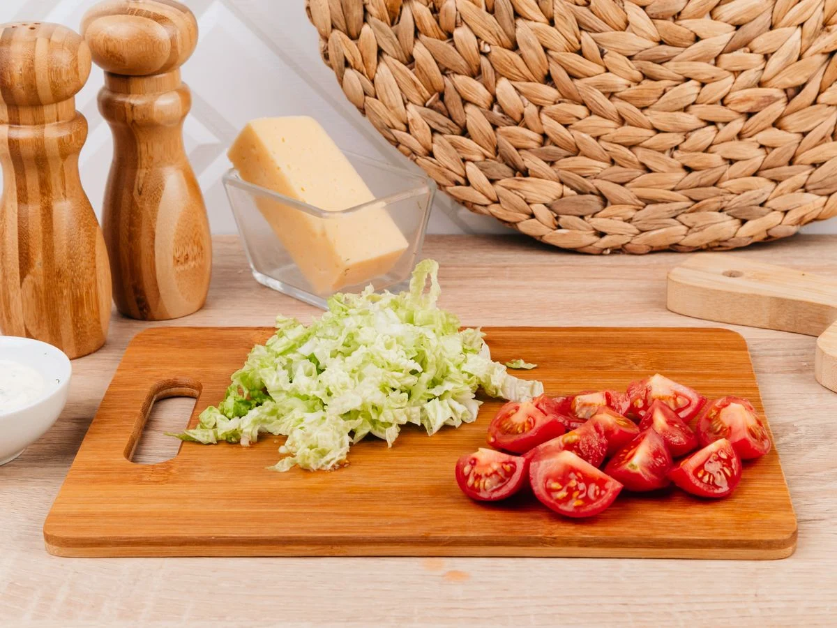 Шаг 4: «Цезарь» с лососем