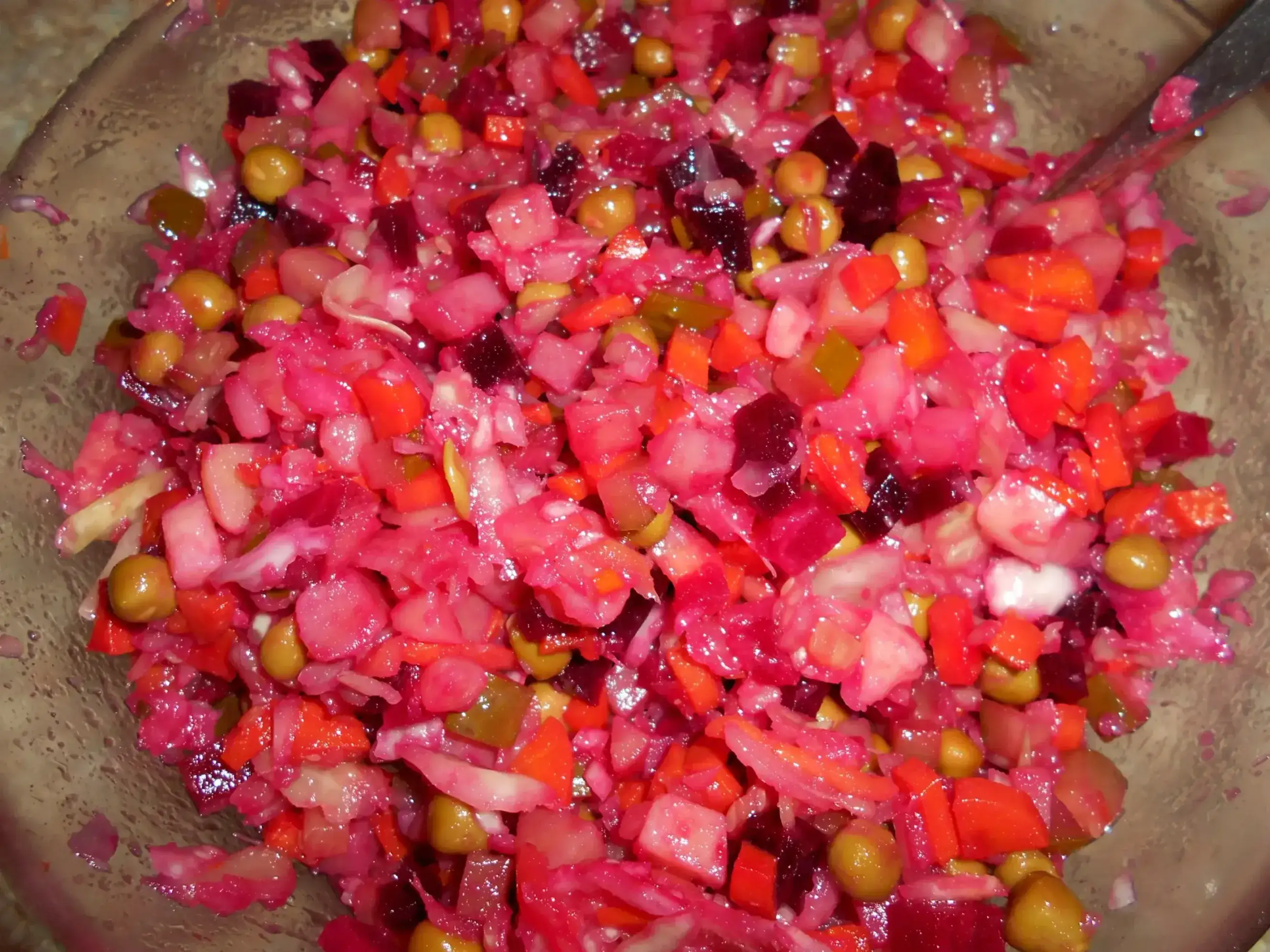 Винегрет с солеными грибами: шаг 4