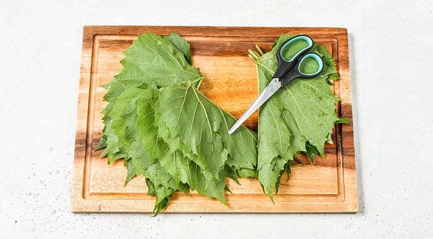 Заготовка виноградных листьев на зиму для долмы: шаг 4