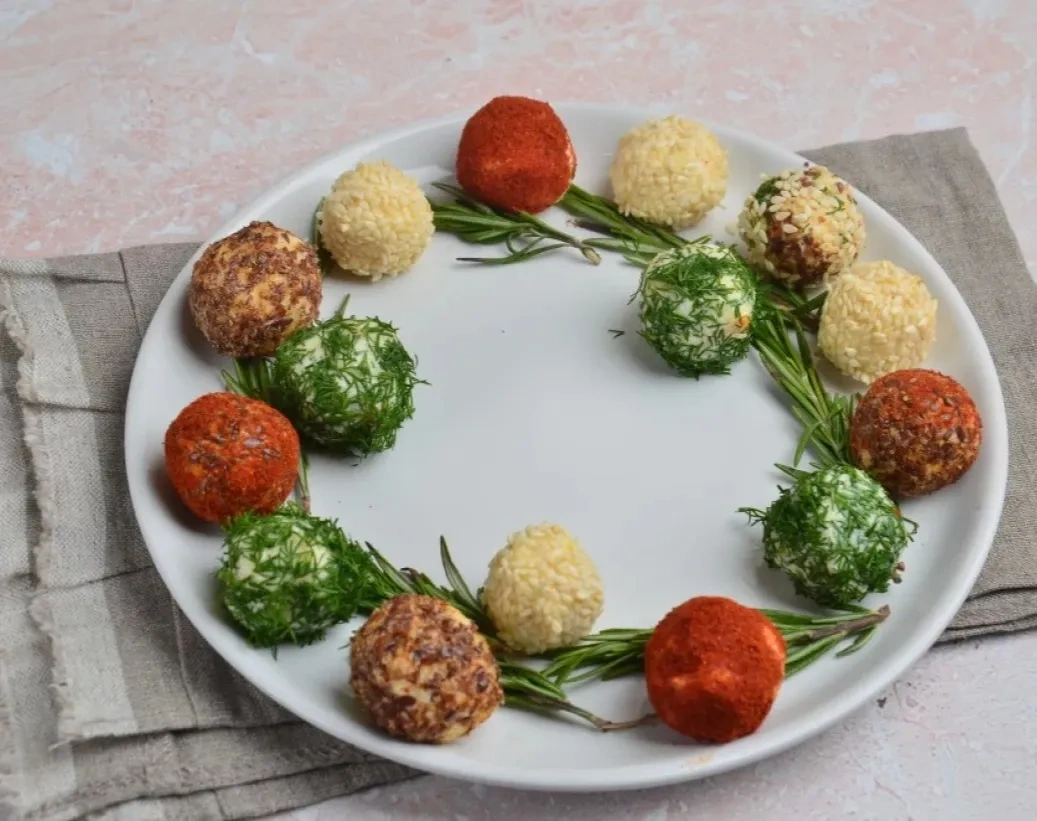 Закуска «Рождественский венок»: шаг 4