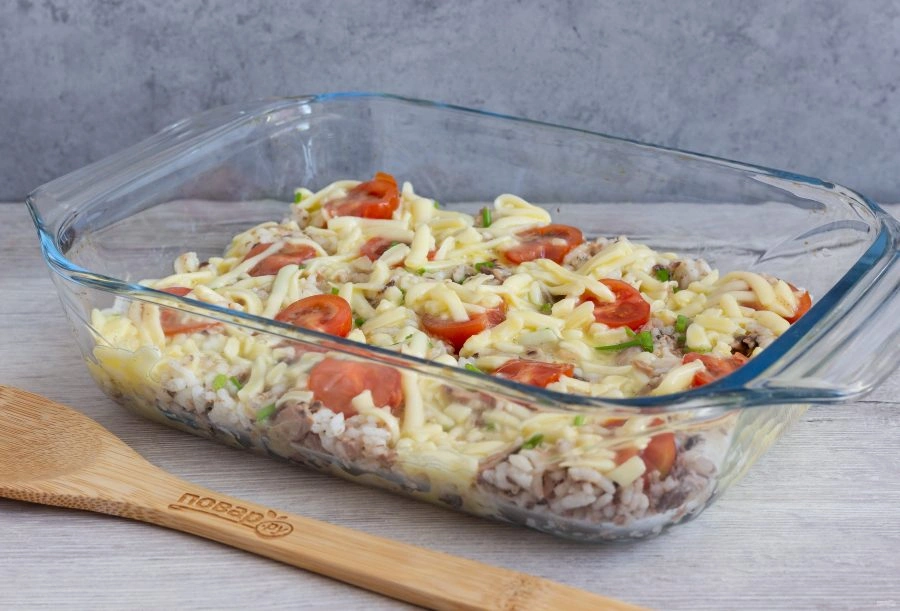 Шаг 4: Запеканка с тунцом под сыр ной корочкой