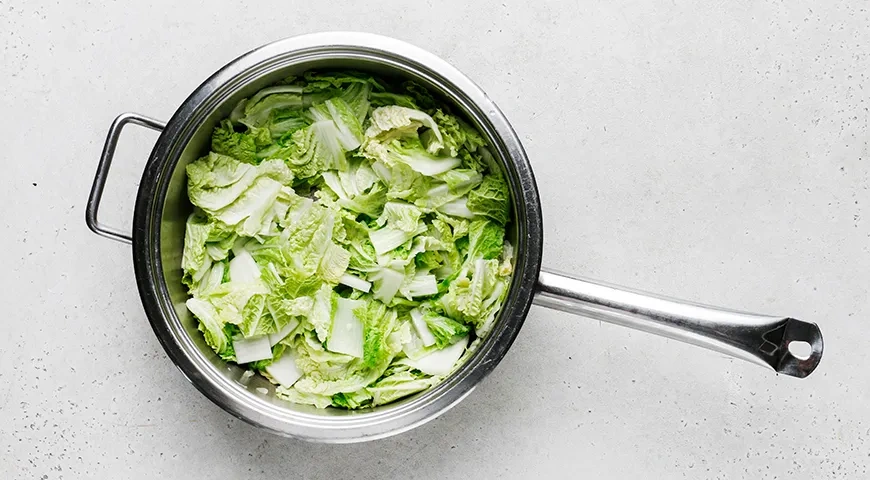 Жареная пекинская капуста: шаг 4