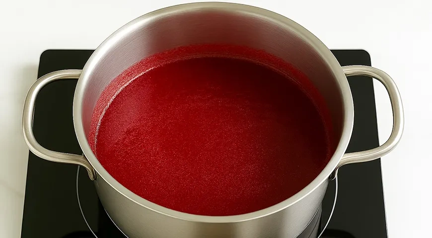 Желе-пятиминутка из красной смородины: шаг 4