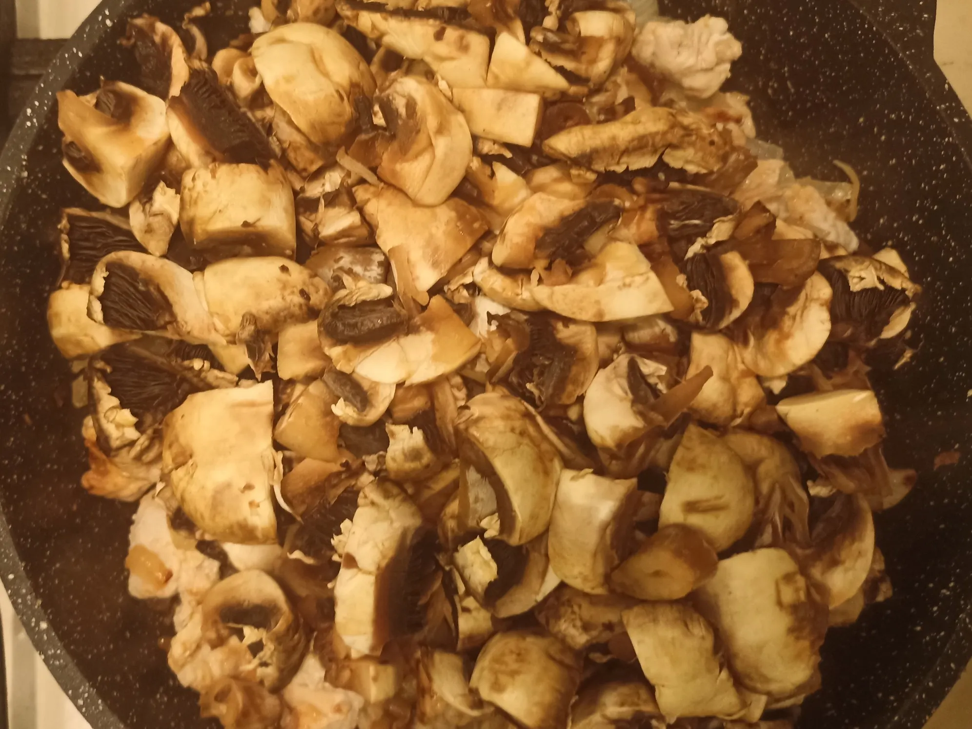 Шаг 4: Жюльен с куриным филе и грибами