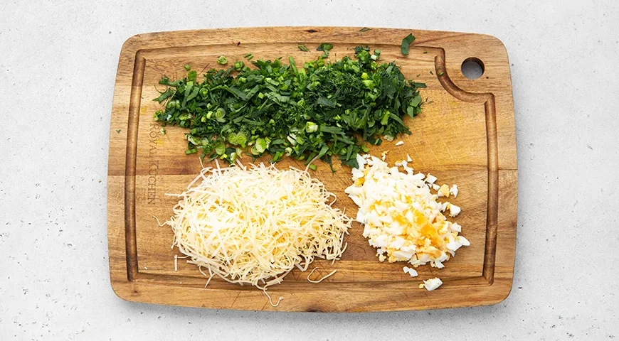 Блинчики с яйцом и сыром: шаг 5