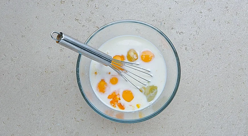 Блинная улитка с ветчиной и грибами: шаг 5