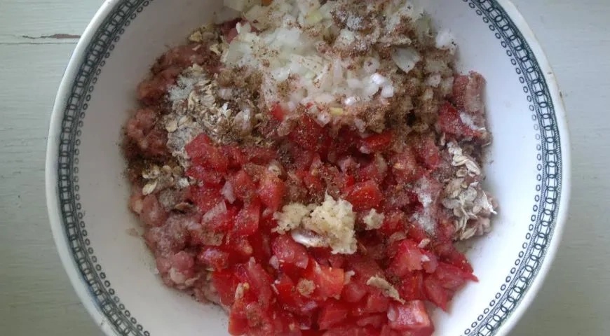 Цукини с мясным фаршем и помидорами: шаг 5