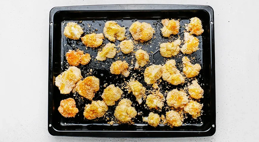 Цветная капуста в сухарях в духовке: шаг 5