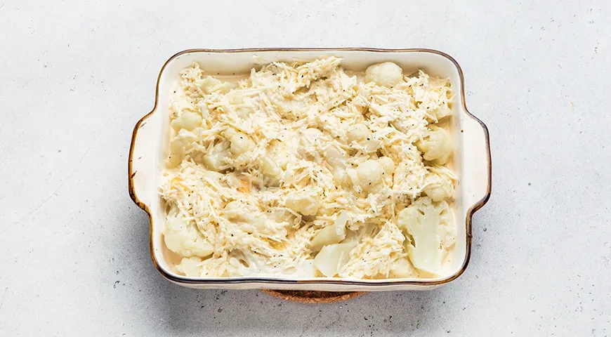 Цветная капуста, запеченная со сливками и сыром: шаг 5