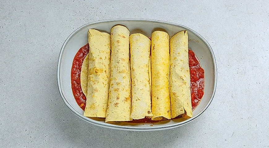 Энчилада с фаршем и сыром: шаг 5