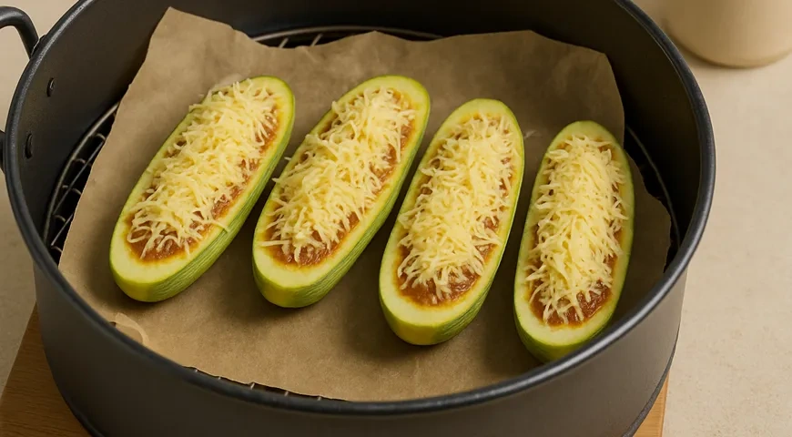 Фаршированные кабачки в аэрогриле: шаг 5