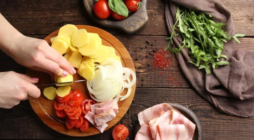 Галета с беконом и овощами: шаг 5