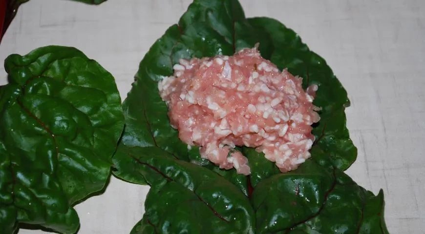 Голубцы в листьях мангольда: шаг 5