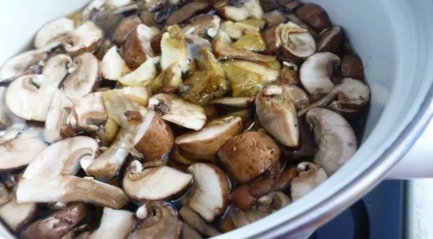 Калья из лесных грибов: шаг 5