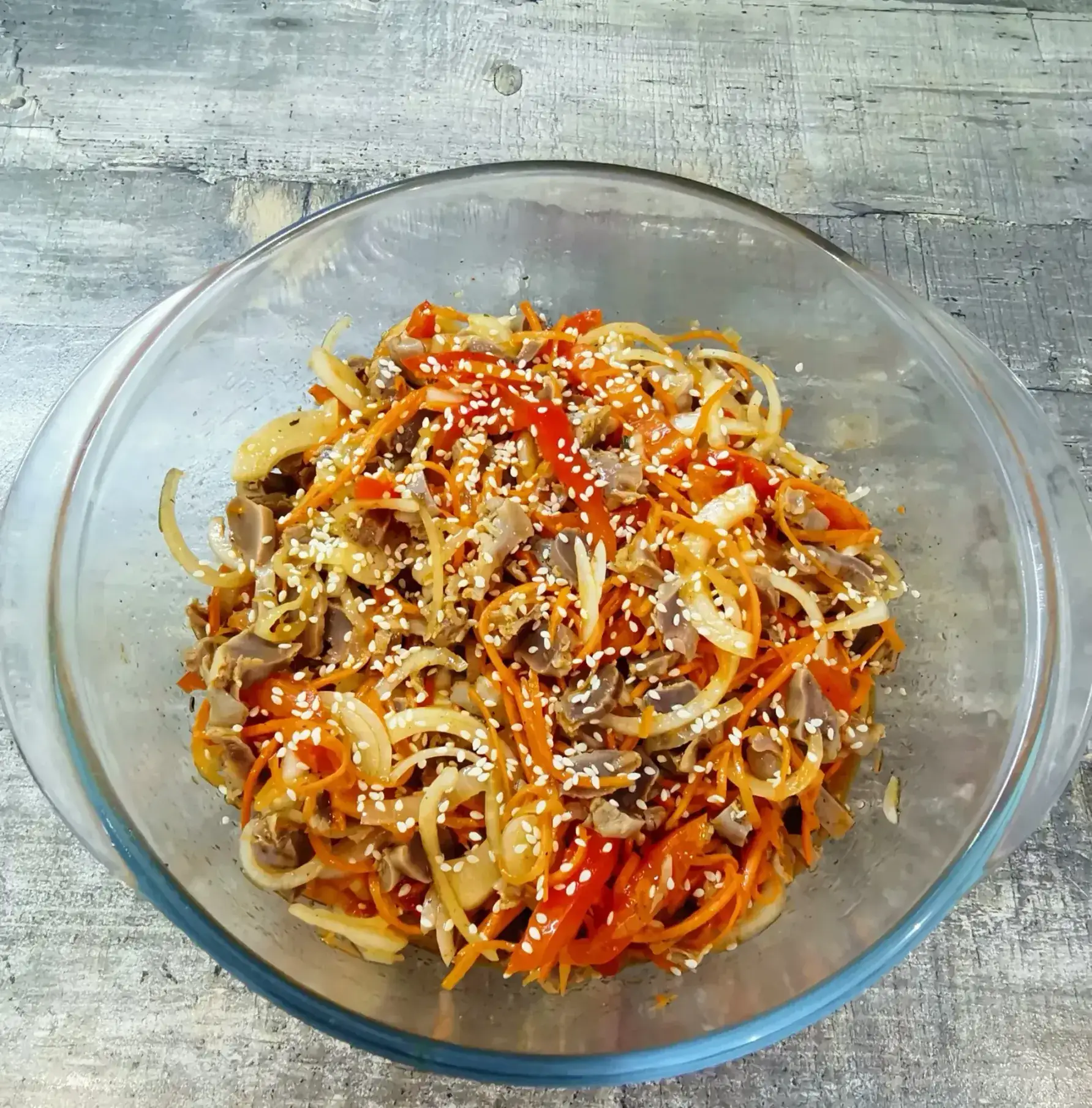 Хе из куриных желудков по-корейски: шаг 5