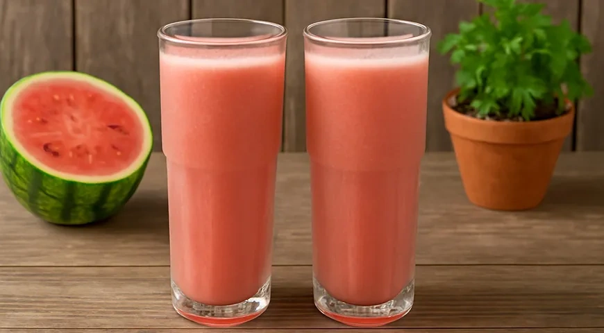 Коктейль из арбуза и молока: шаг 5