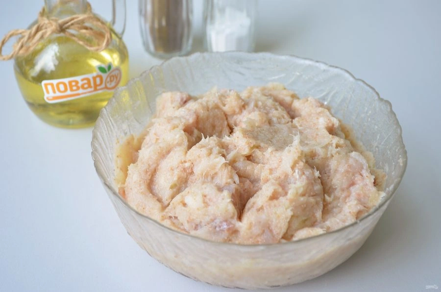Шаг 5: Котлеты из филе минтая не жен к и