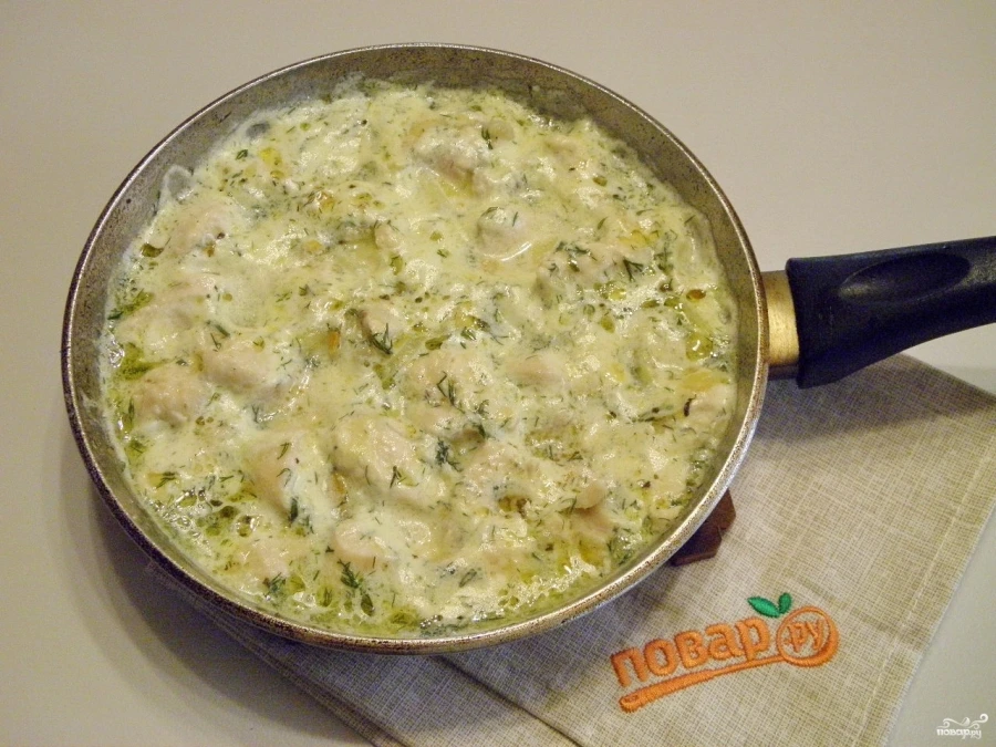 Шаг 5: Куриная грудка в сливках