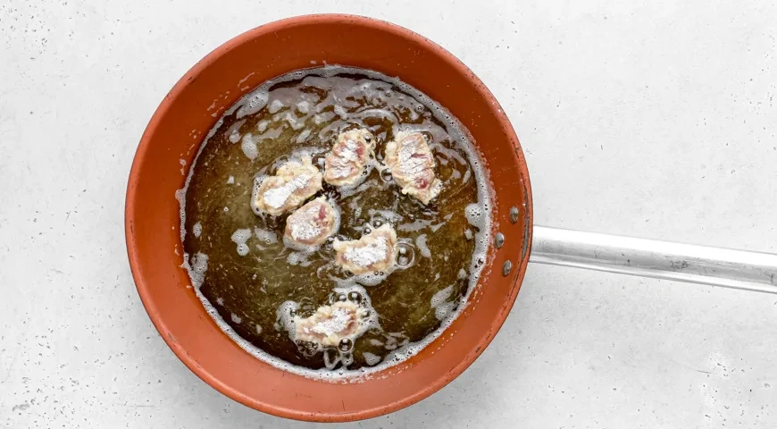 Куриные сердечки в кляре: шаг 5