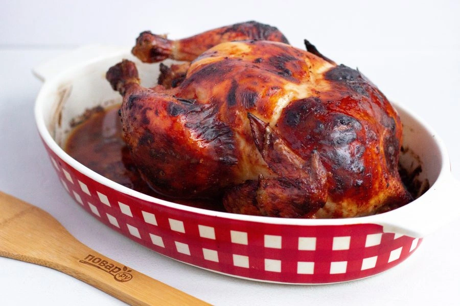 Шаг 5: Курица запеченная с аджикой