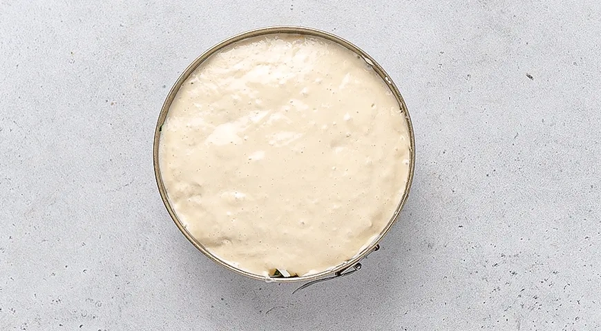 Ленивый пирог с ветчиной и грибами: шаг 5