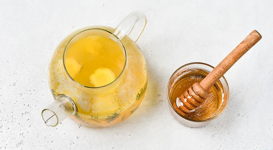 Лимонно-имбирный чай с мёдом: шаг 5