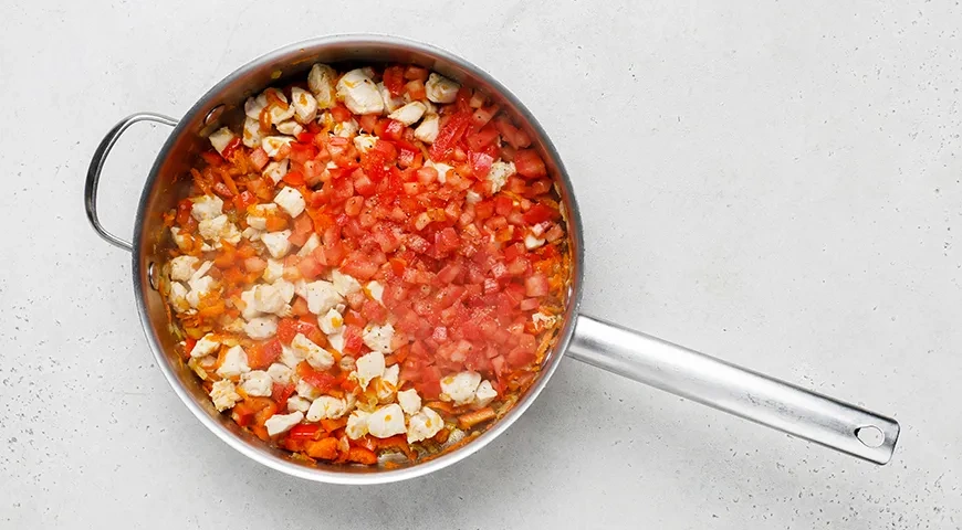 Макароны с курицей и овощами: шаг 5