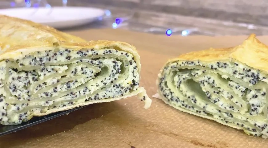 Маковый рулет из лаваша: шаг 5