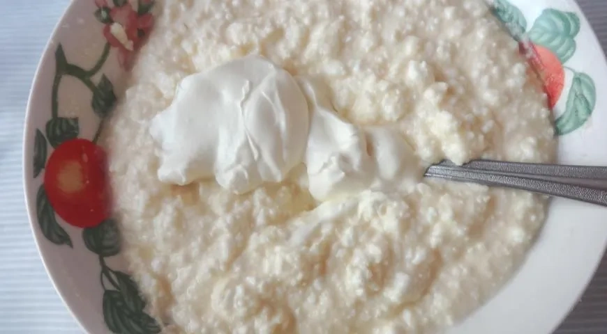 Манник с творогом и клубникой: шаг 5