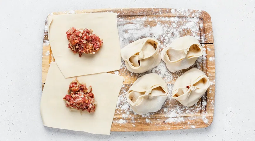 Манты на овощной подушке: шаг 5