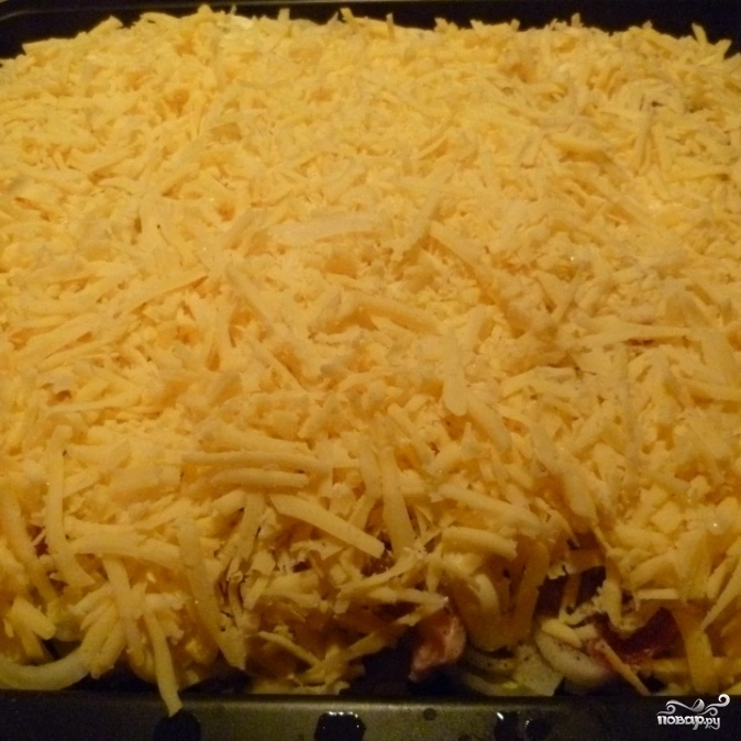 Шаг 5: Мясо пофранцузски с картофелем