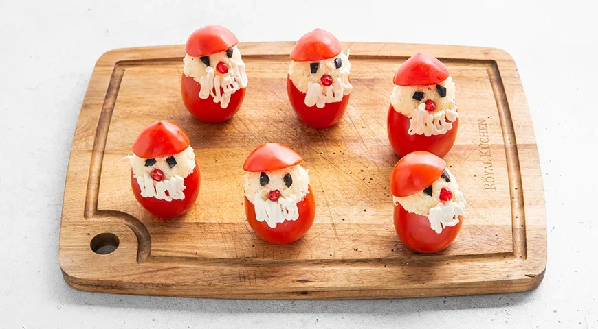 Новогодний салат «Дед Мороз»: шаг 5