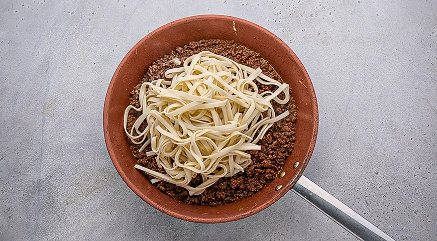 Острая лапша дан-дан с фаршем: шаг 5