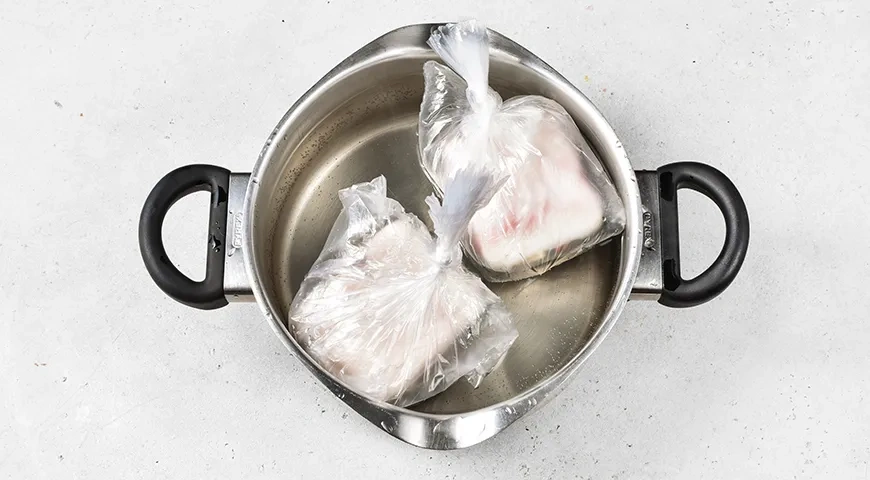 Отварное сало, засоленное в пакете: шаг 5