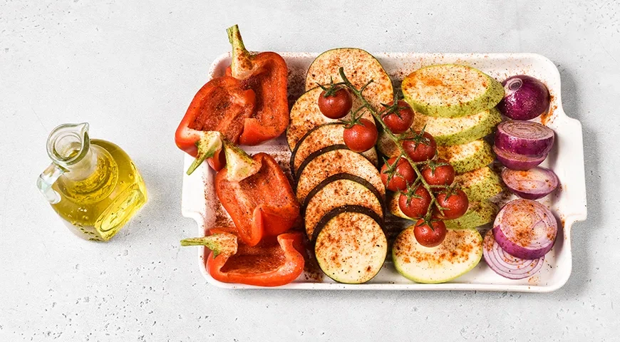 Овощи на электрогриле: шаг 5