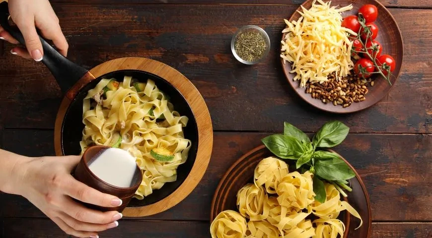 Паста с цукини и орешками: шаг 5