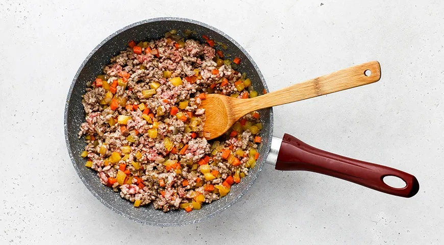 Перловка с фаршем и овощами: шаг 5