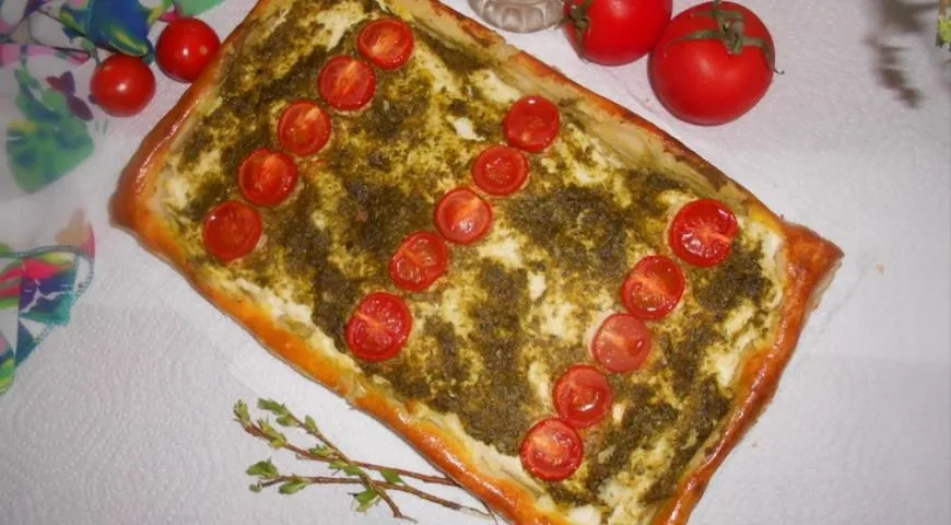 Пирог с рикоттой и соусом песто: шаг 5