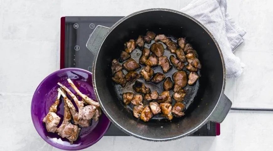 Плов с нутом в казане: шаг 5