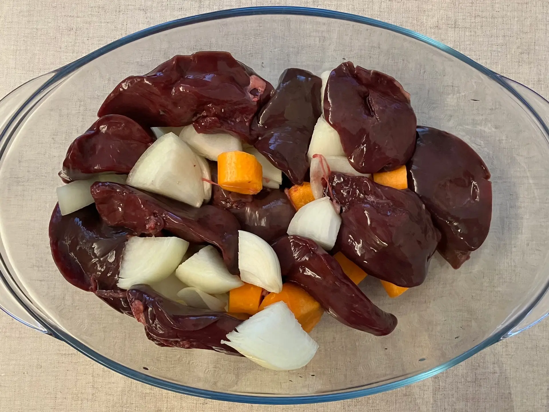 Шаг 5: Полента с печенью индейки и овощами