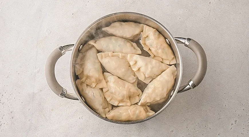 Постные вареники с тофу и грибами: шаг 5