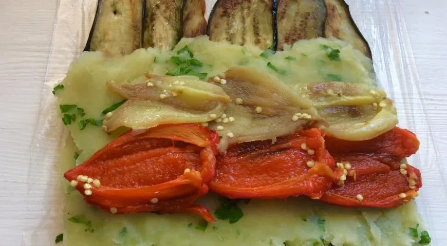 Постный рулет из баклажанов: шаг 5